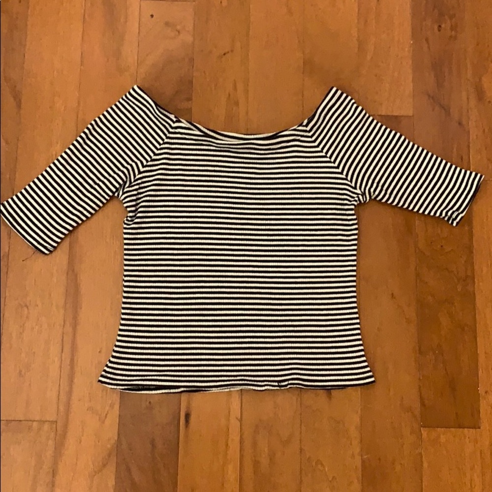 Black and white lines blouse
